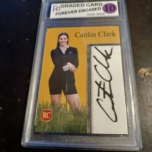 Caitlin Clark Rookie Auto facsimile Gem Mint 10